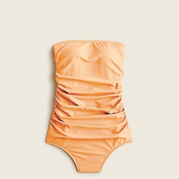 J. Crew Plus Ruched bandeau one-piece swimsuit Size 24 NWT - Picture 1 of 10